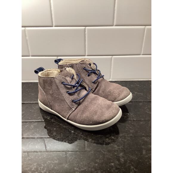 UGG Unisex Kids Lace Up Toddler Zip‎ Kristian Suede Boots Brown/gray Size 11 - Picture 3 of 10